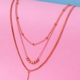 Cierra Rose Gold-Plated Layered Necklace-picture-39