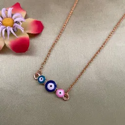 Digital Dress Room Gold-Plated Evil Eye Choker Necklace-image-57