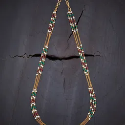 Kushal's Fashion Jewellery Gold Plated Ruby Chain-picture-30