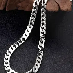 KARISHMA KREATIONS Unisex Set Of 2 Stainless Steel Silver-Plated Chains-picture-31