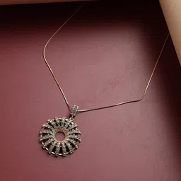 SOHI Gold-Plated Circular Pendants with Chains-picture-19