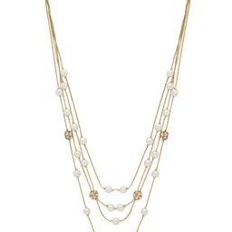The Pari Women Gold-Plated Pearls Layered Chain-image-7
