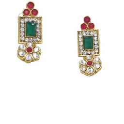 Anouk Gold-Plated Kundan-Studded Necklace With Earrings & With Finger Ring image 4