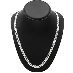 bodha Men Brass Silver-Plated Link Chain image 4