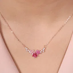 Zavya 925 Sterling Silver Rose Gold-Plated Necklace image 3