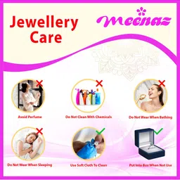 MEENAZ Rose Gold-Plated Stone Studded Pendant Chain image 5