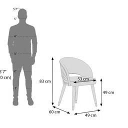 urban ladder Celia Solid Wood Dining Chair set of 1 in Dark Teak Finish image 5