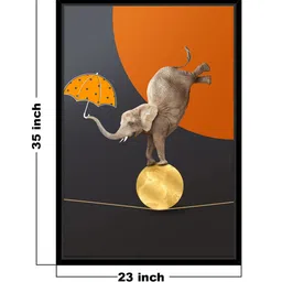 art street Conceptualistes Black Canvas Framed Wildlife Art Print image 3