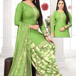 houseofcommon Unstitched Crepe Salwar Suit Material Printed image 1