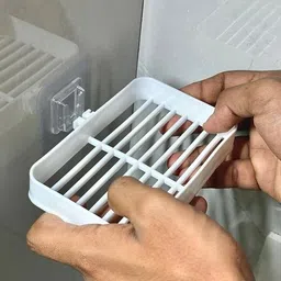 rjtech 2 Corner Circle Racks & 2 Soap Holders – Wall Mounted Bathroom Organizer Set Plastic Wall Shelf image 4