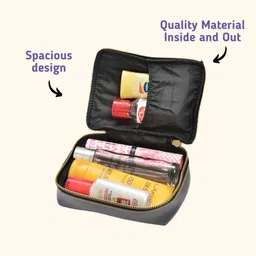 your gift studio Women Grey Cosmetic Bag image 2