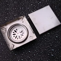 acute Floor Stainless Steel Push Down Strainer image 3