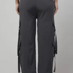 crown king garments Women Solid Grey Track Pants image 3