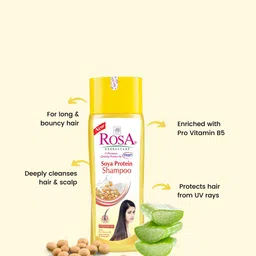 ROSA Soya Protein Shampoo With Pro-vitamin B5 For Long & Strong Hair-1000ml image 4