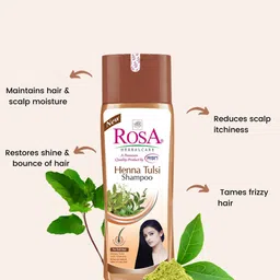 ROSA Henna Tulsi Shampoo With AloeVera - 1000ml image 4