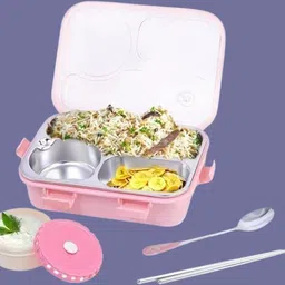 kello Steel Airtight Leak-Proof Tiffin Box for Kids Lunch Box, School, Office T09 3 Containers Lunch Box-picture-33