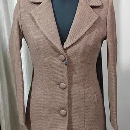 troo blue Women Solid Double Breasted Casual Blazer image 5