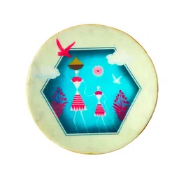 d'orable Blue (4 x 4 Inches) Marble (Set of 2) Coasters image 5