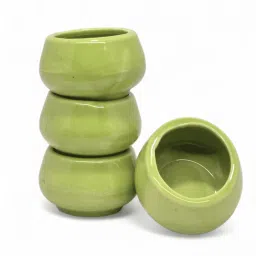 voidrop (Set of 6) Green Ceramic Mini Dip Bowl image 5
