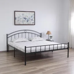 furniturekraft London Metal King Size Bed in Black Finish-picture-38
