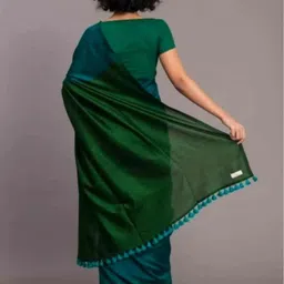 shyamali boutique Woven Handloom Cotton Blend Saree image 2