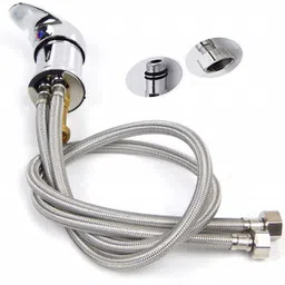 luvbath fitting 36-Inch (Pack of 1) Heavy Polymide Tap Shower Hose Pipe | M10/1 x 1/2 Inch | Strong, Leakproof, Flexible, Durable | Bathroom Fitting & Dish Spray Replacement Hose Pipe image 3