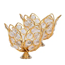 Homesake Set of 2 Solid Akhand Diya In Lotus Shape-picture-23