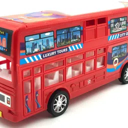 jmv Toys Plastic Pull Back LUMO Bus, 1 Pull Back Bus, Yellow-picture-11