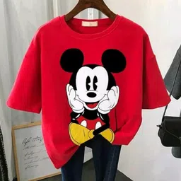 sibbu Casual Regular Sleeves Printed Women Red Top-picture-24