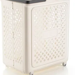 sorath 30 L White Laundry Basket image 1
