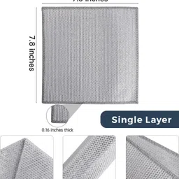 hurryshoppy Non Scratch Dish Wash Cloth for Kitchen Washing Cleaning Cloths Scrubber Scrub Scrub Pad image 2