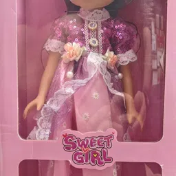 star impex Sweet Girl Fashion Doll in Pink Floral Dress – Stylish Toy for Girls-picture-26
