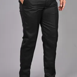 fubar Men Regular Fit Black Viscose Rayon Trousers-picture-30