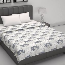 Divine Casa Blue Floral AC Room 120 GSM Double Bed Dohar-picture-27