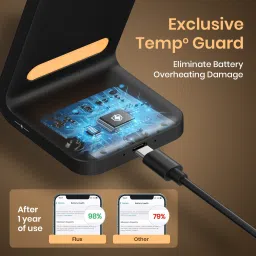 Portronics FLUX wireless phone charger stand image 2