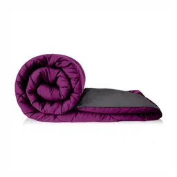 Jinaya's Purple & Grey Microfiber Heavy Winter 233 GSM Single Bed Comforter-picture-37