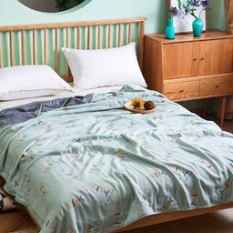 JC HOME Blue Abstract AC Room Single Bed Quilt-picture-21