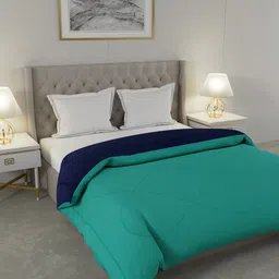 JAIPUR FABRIC Green Microfiber Heavy Winter 250 GSM Double Bed Comforter-image-79