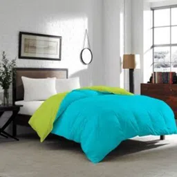 CURIOUS LIFESTYLE Blue & Green Quilted Microfiber AC Room 200 GSM Single Bed Comforter-image-52