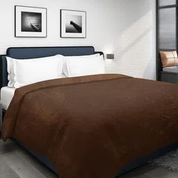 Dhrohar Brown Geometric Mild Winter 300 GSM Double Bed Blanket-picture-19
