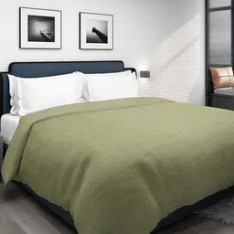 Dhrohar Lime Green Geometric Mild Winter 300 GSM Double Bed Blanket-picture-28
