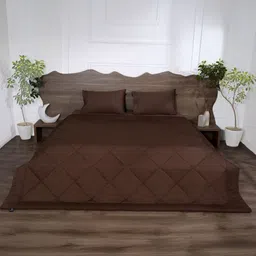 BELIHODE Brown 150 GSM Double Bed Comforter-image-10