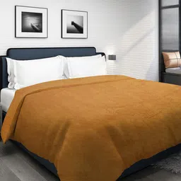 Dhrohar Brown Geometric Mild Winter 300 GSM Double Bed Blanket-picture-13