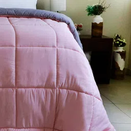 MYTRIDENT Pink  Grey AC Room 120 GSM Double Bed Urban Comfort Comforter-picture-11