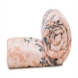 RRC Peach-Coloured Floral Microfiber Mild Winter Single Bed Comforter image 2