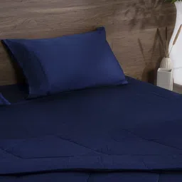 BELIHODE Navy Blue 150 GSM Double Bed Comforter image 4