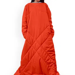 Divine Casa Orange Mild Winter 150 GSM Single Bed Wearable Comforter image 4