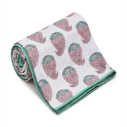 RRC Red & White Set of 2 Floral AC Room Single Bed Dohar image 2