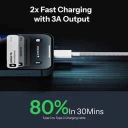 Orionis USB Type C Cable 3 A 1 m Additional shielding (UTP) 60W USB-C Charge Cable (1m) Woven Design for Fast Charging & Data Transfer (USB-C to USB-C) image 3