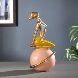 casacraft from pepperfry Multicolor Polyresin Lady Yoga Figurine Backbend image 1